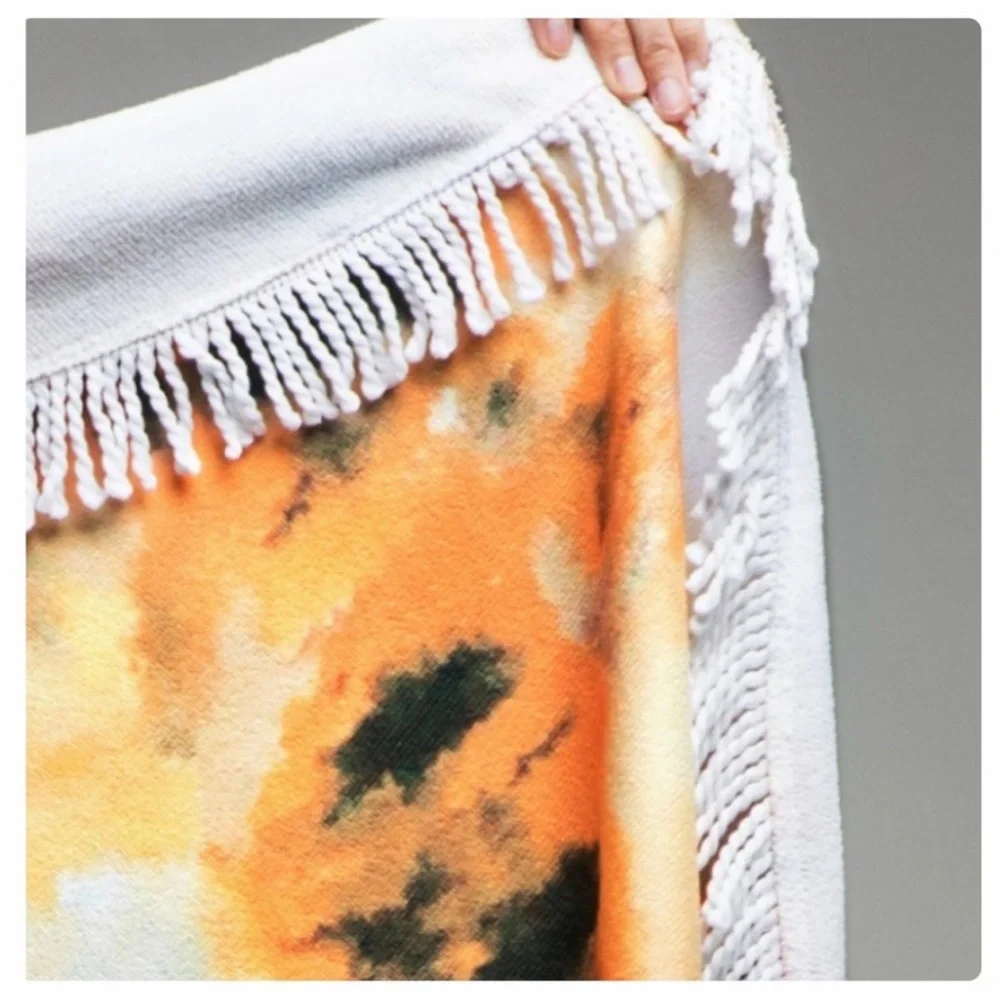 ☀️New☀️ Ruggine Boho Tie Dye Round Beach Towel